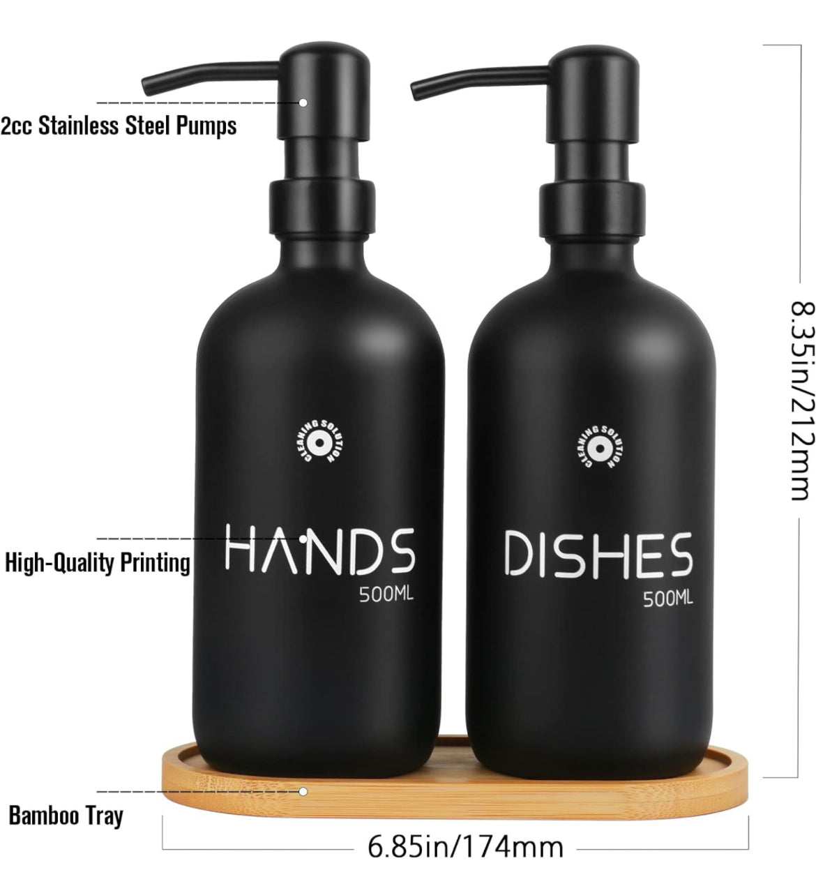 2 Pack Hand & Dish Soap Dispenser