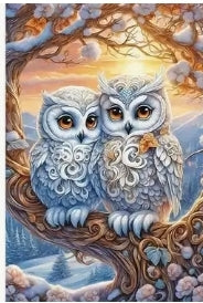 2 owl diamond painting